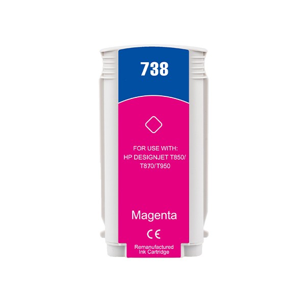[HP738M] 130ML Magenta Reman HP DesignJet T850,T870,XT870,XT950#498N6A