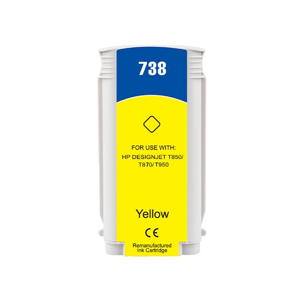 [HP738Y] 130ML Yellow Reman HP DesignJet T850,T870,XT870,XT950#498N7A
