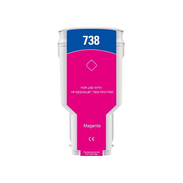 [HP738XLM] 300ML Magenta Reman HP DesignJet T850,T870,XT870,XT950#676M7A