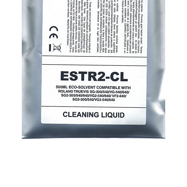 [ESTR2-CL] Cleaning Eco-Solvent Ink Bag Compa Roland TrueVIS  SG2,VG2,VF2,SG3,VG3#500ML