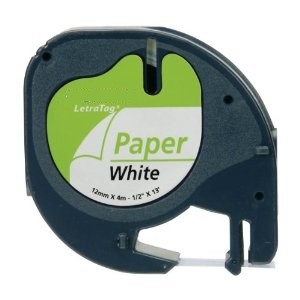 [NCPD91220] BK-White 12mmX4m for DYMO-Letratag 2000,LT100H,QX50#S0721520