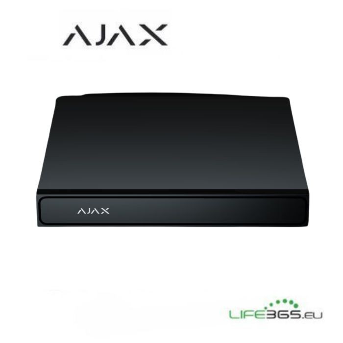 Ajax NVR H2DAC 8CH Nero – Videoregistratore di rete 8 canali 4K con 2 alloggiamenti HDD Hot-Swap