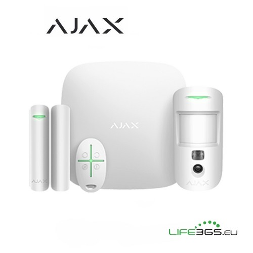 [AJ-38174] Ajax Kit di base con videocamera avanzato PLUS WI-FI(StarterKit Cam Plus) bianco