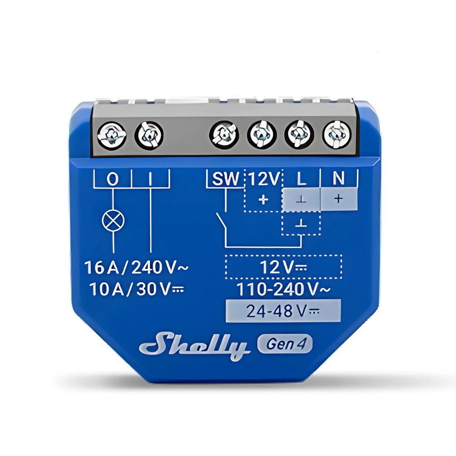 [SH-S1G4] Shelly 1 Gen4 - Smart Relay contatto pulito 16A AC/DC WiFi/BT/Matter/Zigbee