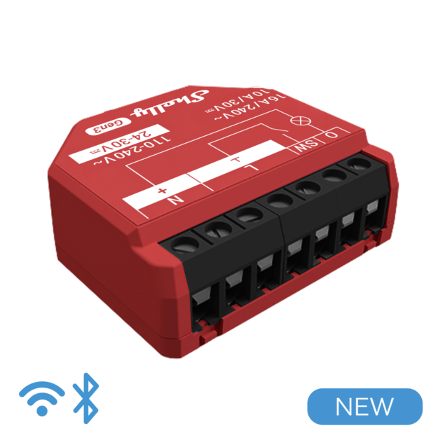 [SH-PLUS1PMG3] Shelly 1PM Gen3 - Smart Relay 16A AC/DC WiFi/BT/Matter PM