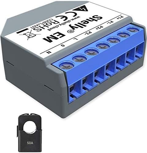 [SH-EM50] Shelly EM - Modul contatore energia Wi-Fi + pinza amperometrica 50A