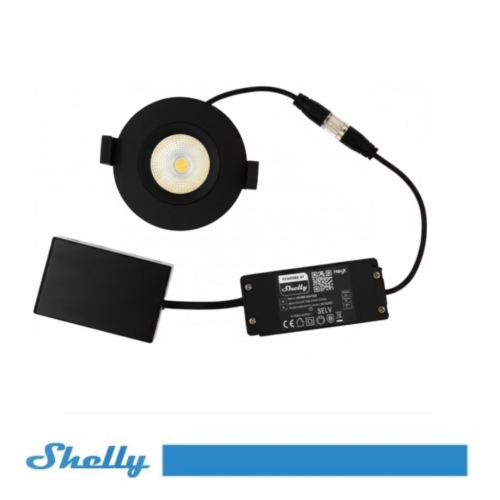 Shelly Faretto LED Smart da Incasso Hilux Wi-Fi + Bluetooth orientabile nero