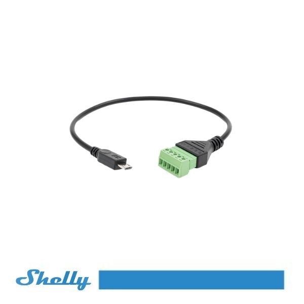 Shelly Terminale Micro USB per 5 sensori cablati per Shelly Pill