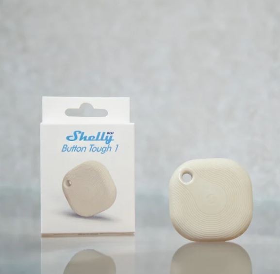 Shelly BLU Button Tough 1 ZB Ivory - Pulsante Smart Bluetooth + zigbee IP54 Bianco