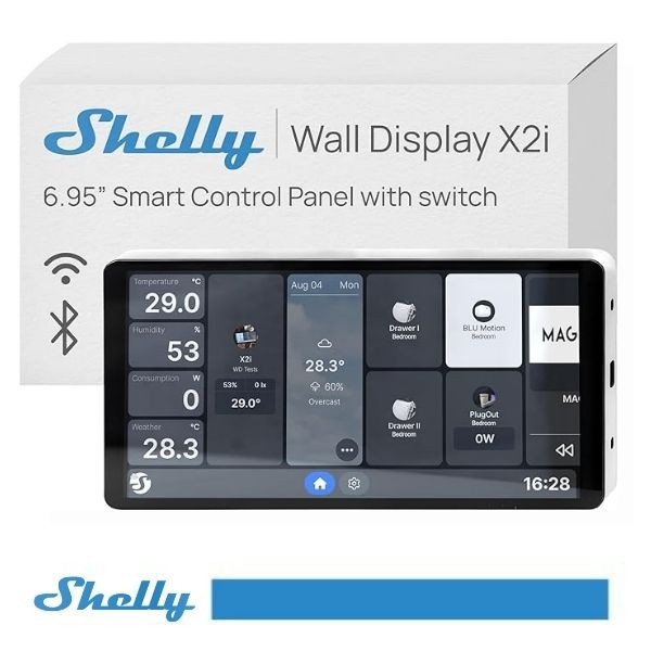 [SH-WALLSKITX2I] Shelly Wall Display X2i Grigio - 6.9"