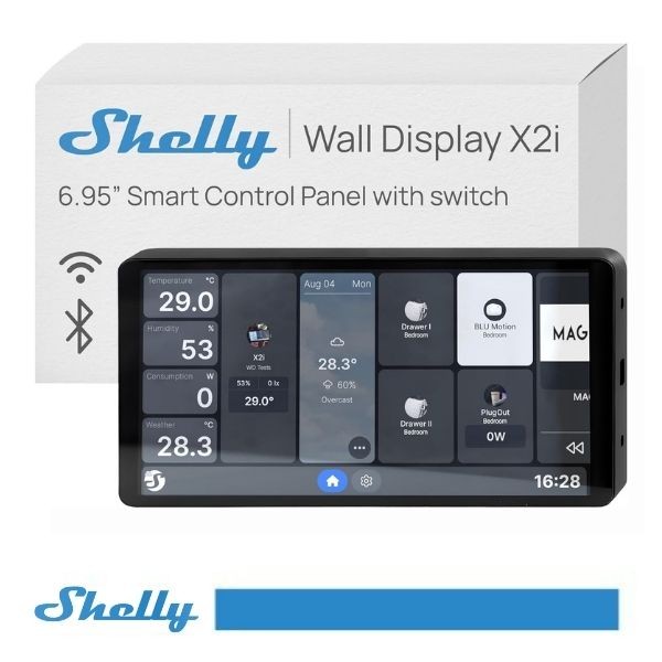 [SH-WALLBKITX2I] Shelly Wall Display X2i Nero - 6.9"