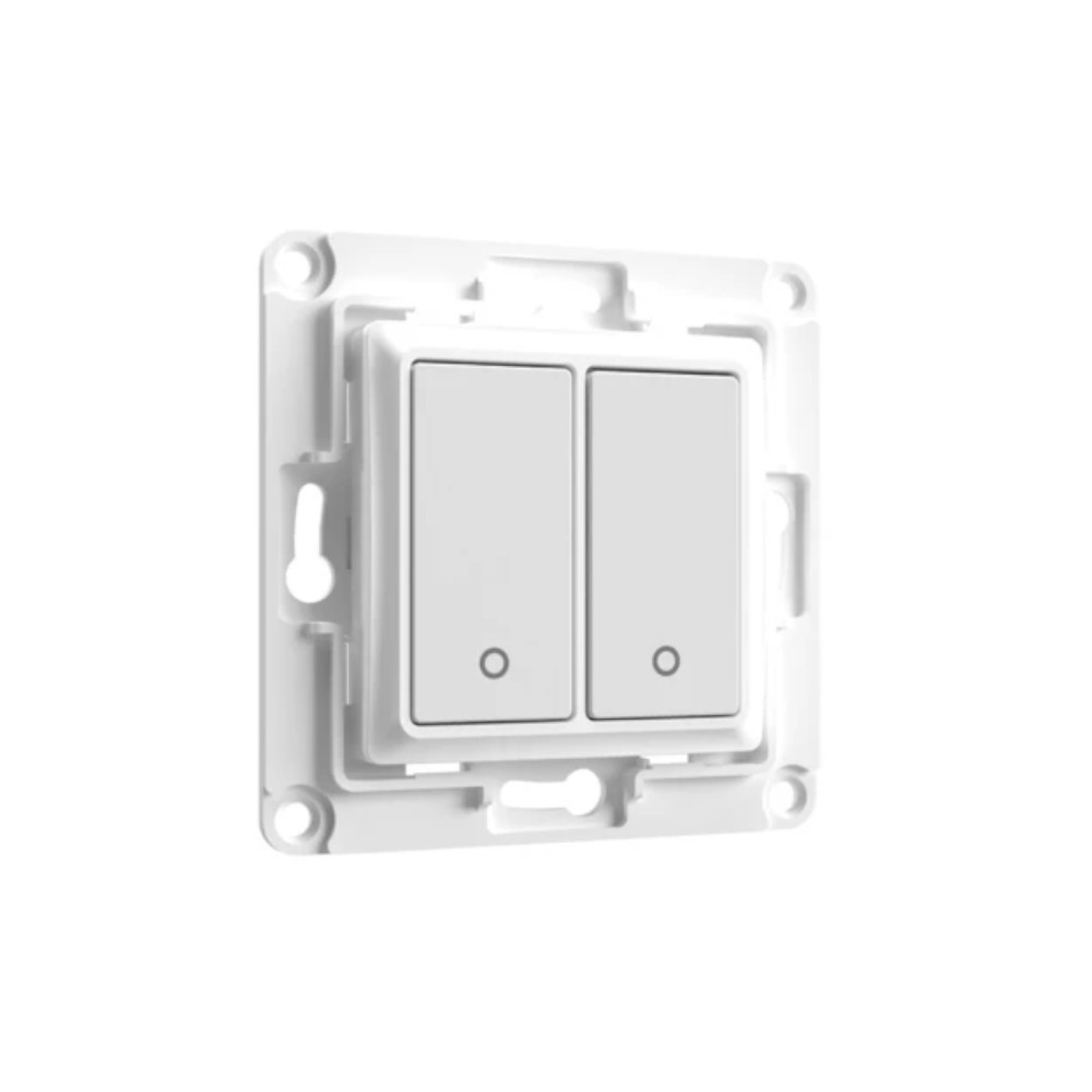 Shelly Wall Switch 2 - Pulsanti filari da parete 2 tasti bianco con supp relay
