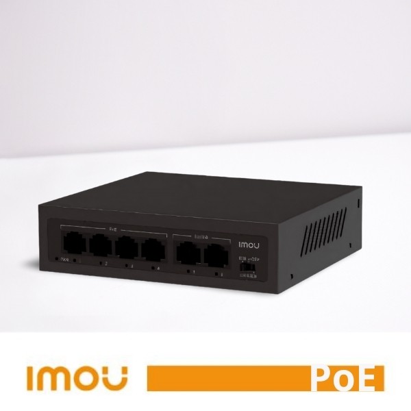 Imou Switch PoE Unmanaged SF106P 4 Porte 10/100 Mbps con 2 Uplink45W
