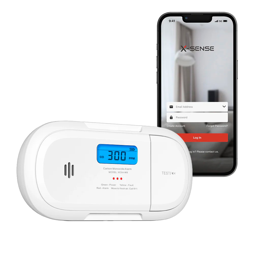 [XS-XC04WX] X-Sense Sensore CO-Monossido Wi-Fi a batteria sostituibile