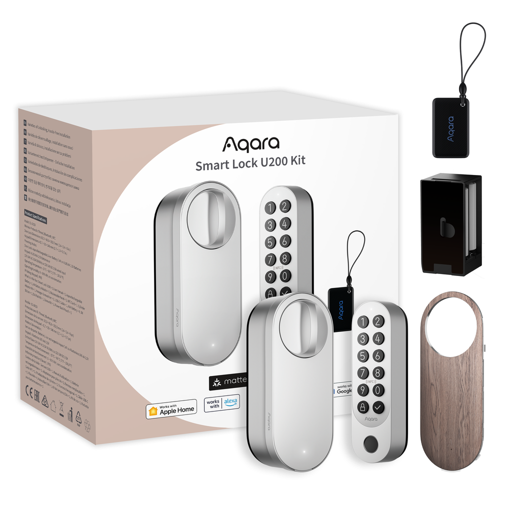 [AQ-EL-D02D-S] Aqara Kit Serratura Intelligente U200 Argento/Grigio