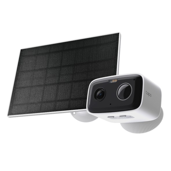 Tapo Kit Telecamera Outdoor Wireless 1080p + Pannello Solare, Batteria 5200mAh, AI e Visione Notturna a colori