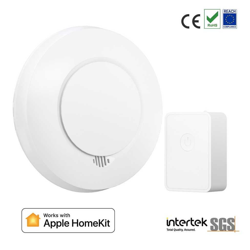 Meross KIT Rilevatore Fumo Smart RF + Hub Wi-Fi [EN 14604] - Apple HomeKit