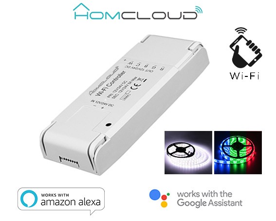 [AS-SL1] Controller Strisce LED Wi-Fi 12-24V RGB + white