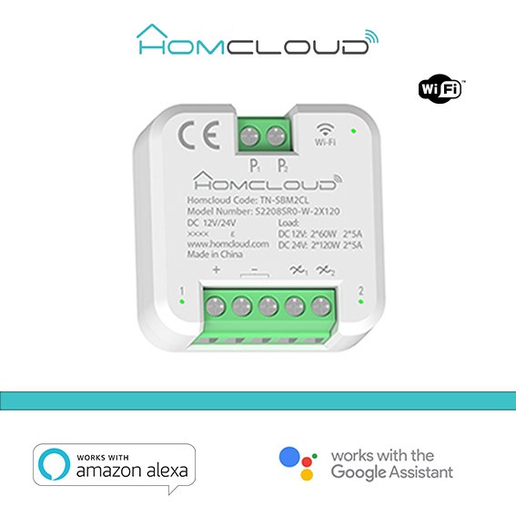 Modulo Pulsante Relè Wi-Fi 12/24V 2CH