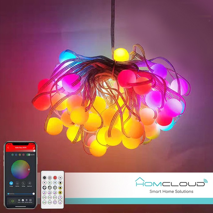 [HY-G10M] Catena 66 Sfere luminose Smart RGB-IC Wi-Fi + Bluetooth 10M IP65