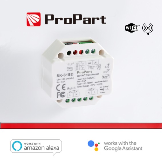 [SK-S1BD] Modulo Smart Dimmer 220V AC Triac 1CHx1.5A Wi-Fi+RF 2.4G