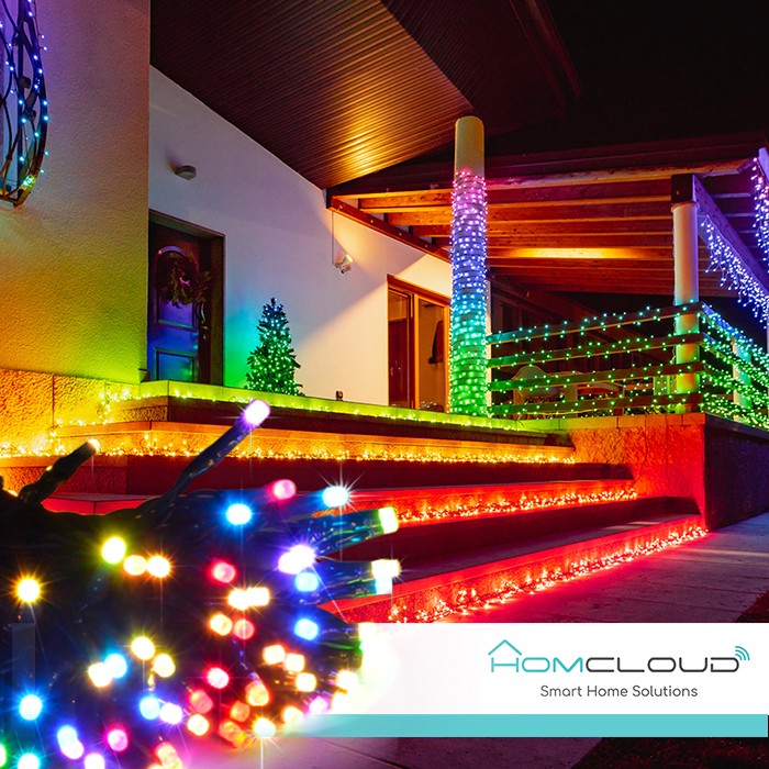 [HY-S20M200] Stringa di 200 Luci decorative Smart a Led RGB-IC Wi-Fi+Bluetooth 20Metri