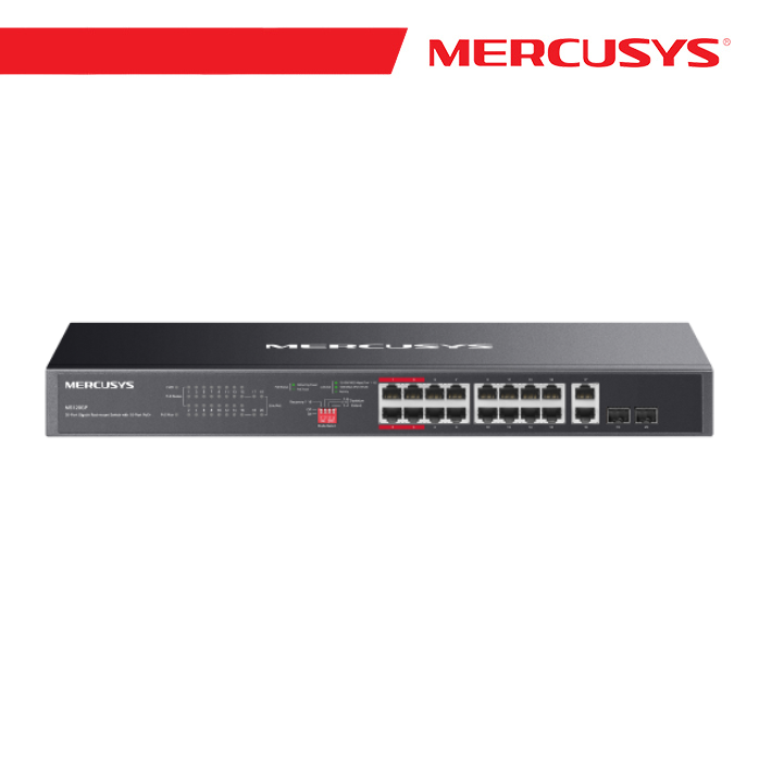 Mercusys 20-Port Gigabit Rackmount Switch with 16-Port PoE+ - MS120GP