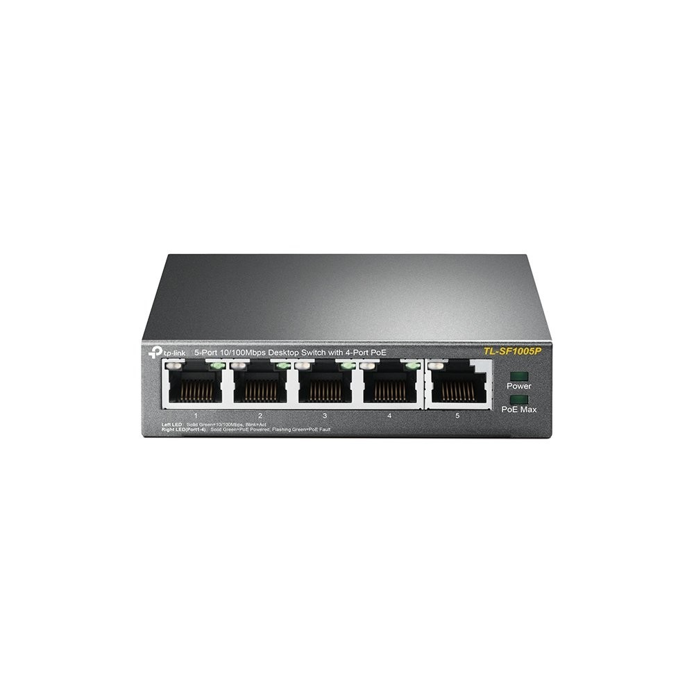 [TL-SF1005P] TP Link Switch desktop 5 porte 10/100Mbps 4 PoE - TL-SF1005P