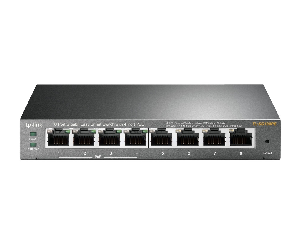 Easy Smart Switch 8 Porte Gigabit con 4 Porte PoE TL-SG108PE