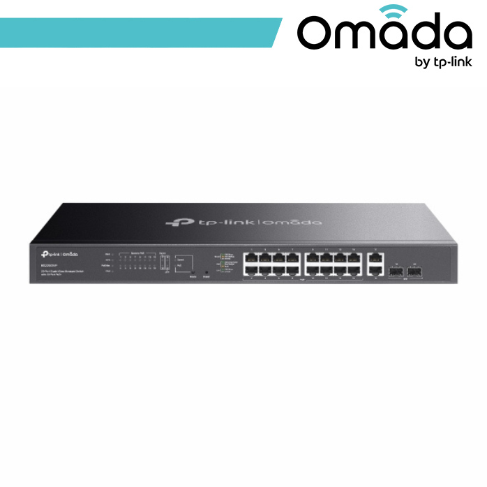 [OMA-ES220GMP] Omada 20-Port Gigabit Easy Managed Switch with 16-Port PoE+ - ES220GMP