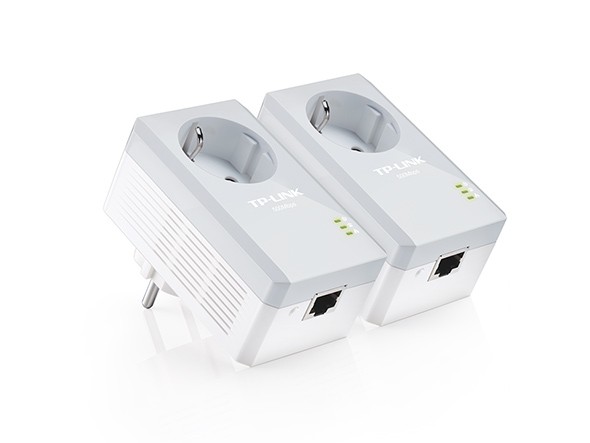 [TL-PA4010PKIT] TP-Link Kit 2 powerline con Shuko passante 1 port LAN - TL-PA4010P KIT