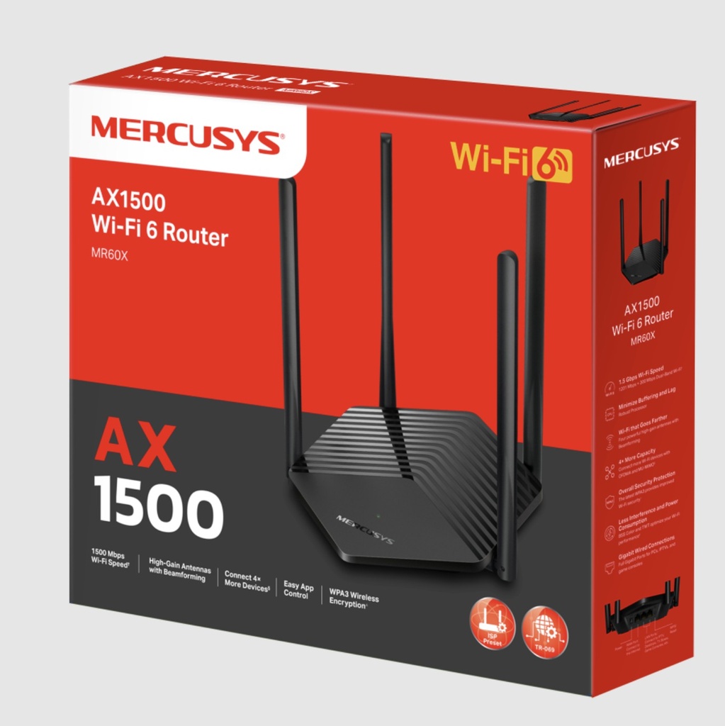 [MS-MR60X] Mercusys Router AX1500 WiFi 6 Agile Config - MR60X