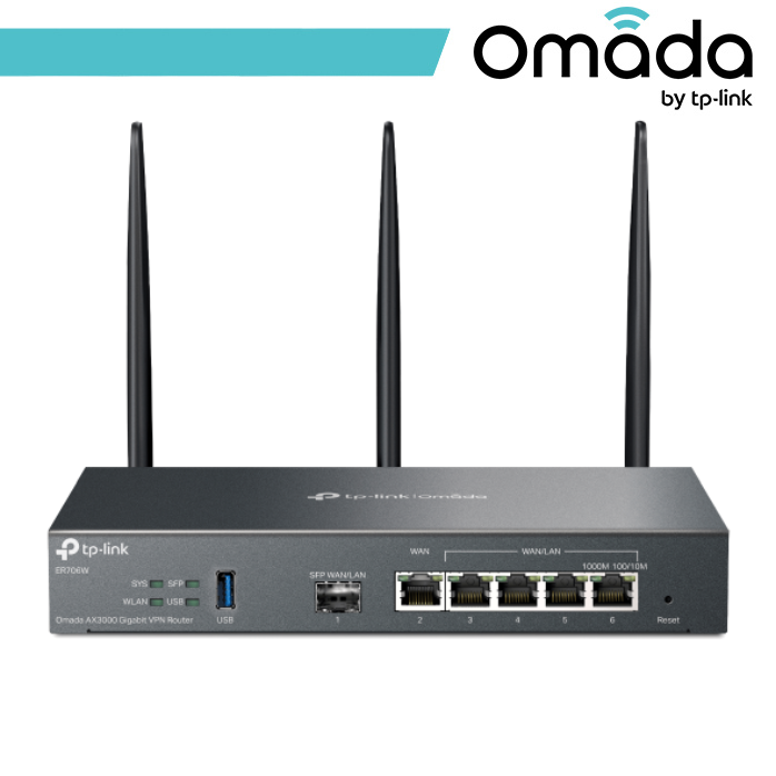 [OMA-ER706W] Omada Router VPN Multi WAN - Wi-Fi 6 AX3000 - ER706W