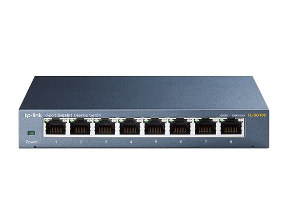 [TL-SG108] Switch 8 Porte Gigabit 10/100/1000 Mbps Plug & Play TL-SG108