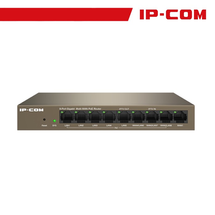 IP-COM Router/AP Controller - 9 porte Cloud Managed PoE, max 4 WAN | M20-8G-PoE