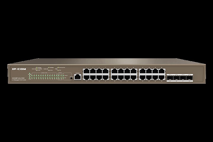 [IC-G5328P-410] IP-COM Switch Gigab PoE cloud manag L3-28port(24GE PoE+4SFP)Pro | G5328P-24-410W