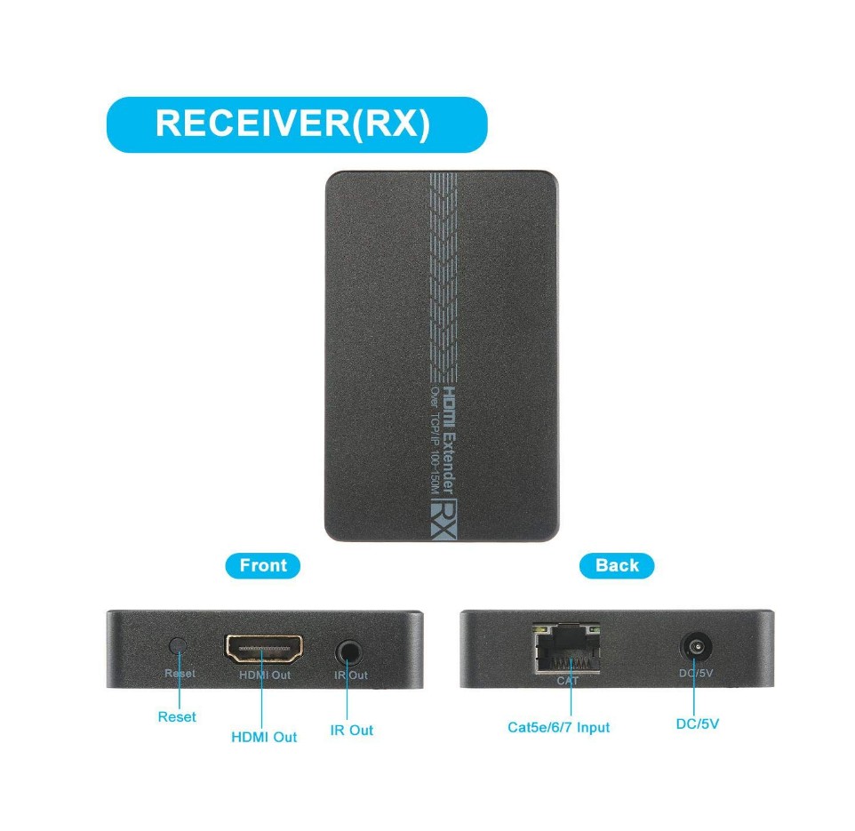 [VK-100ER-SRX] Ricevitore HDMI SINGOLO, abbinato a VK-100ER,over TCP/IP