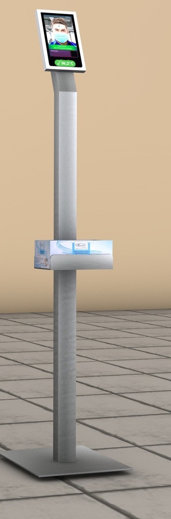 [OET-SFT32-BASEV] Portaguanti/gel in alluminio per colonnina OET-SFT32-BASE