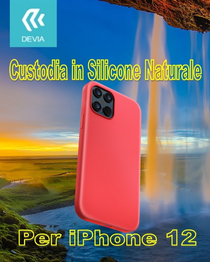 Cover in Silicone Waterproof per iPhone 12 & 12 Pro Rossa