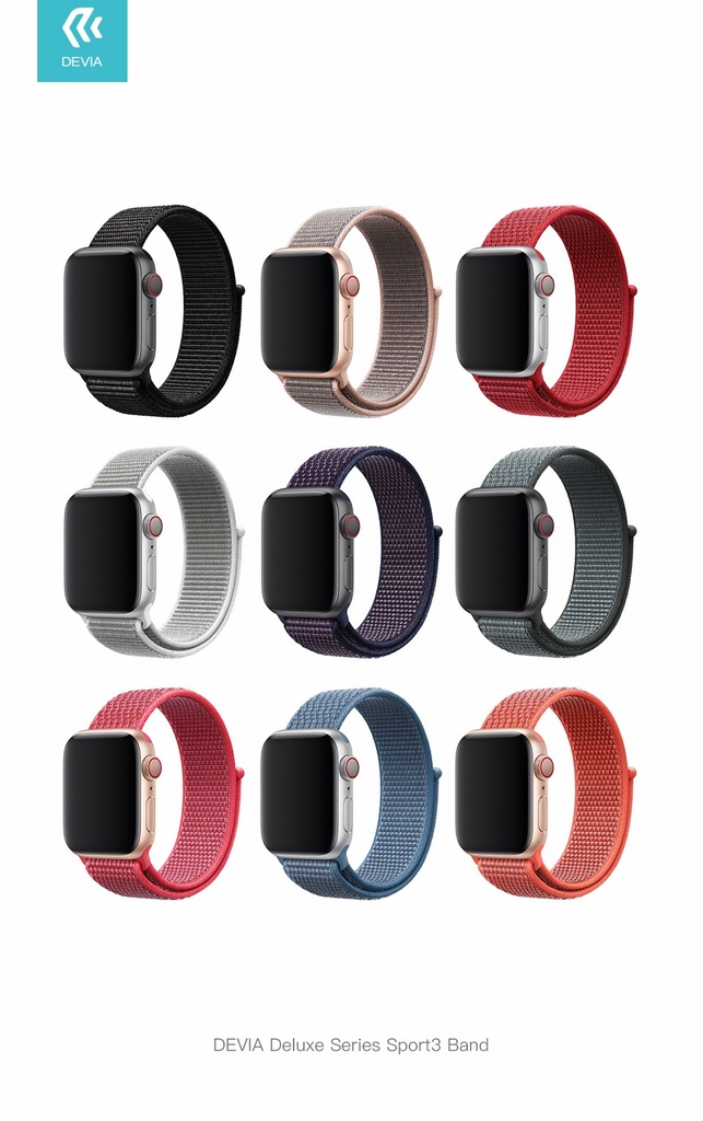 [DEC40S3212CB] Cinturino Apple Watch 4 serie 40mm Delux Sport 3 Cape Blue