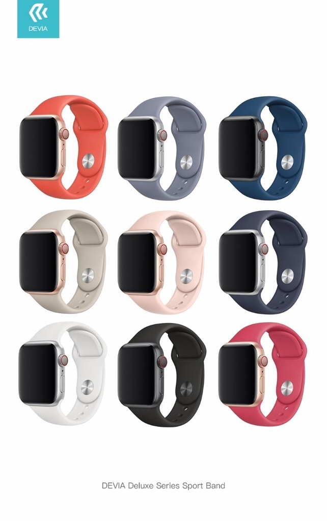 [DEC44S970R] Cinturino Apple Watch 42-44mm Delux Sport Red