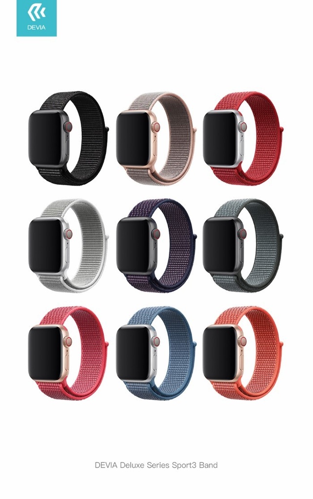 [DEC44S3295CB] Cinturino per Apple Watch 42-44mm Delux Sport 3 Blue