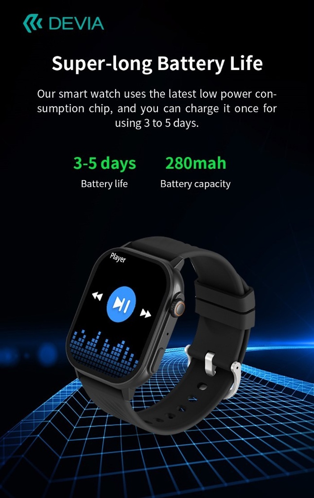 [DESWPR2462B] DEVIA Smart Watch AMOLED Pro2 IP67 modello ZL94 Nero