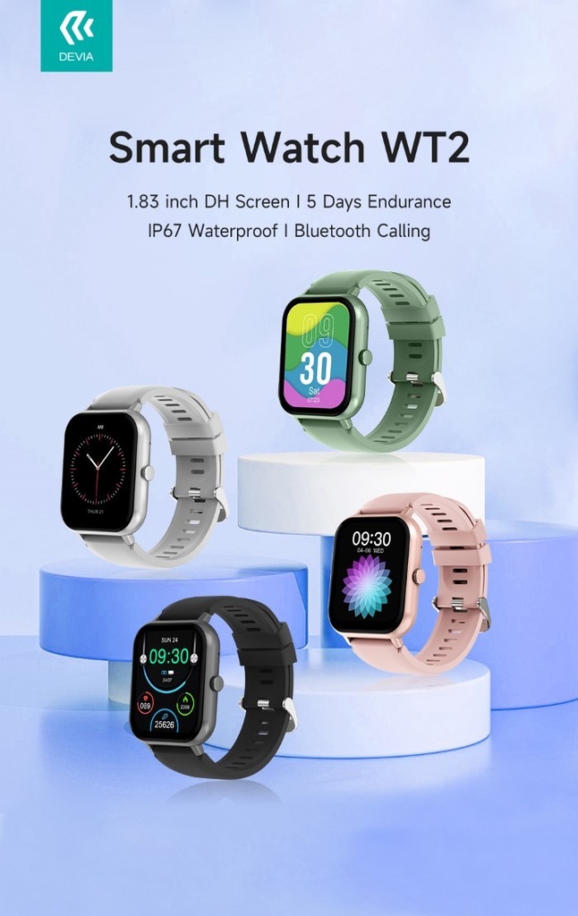 [DESWT2998G] DEVIA Smart Watch WT2 IP67 modello ZL54C Verde