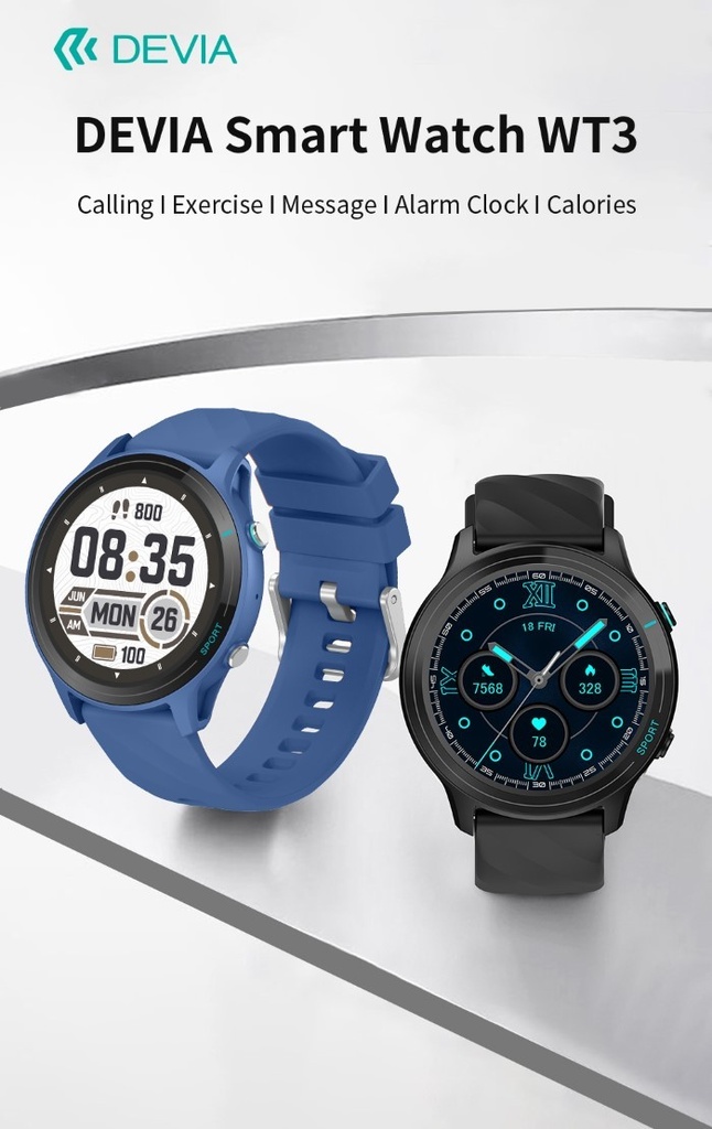 [DESWT3417A] DEVIA Smart Watch WT3 IP67 modello Z123 Blu