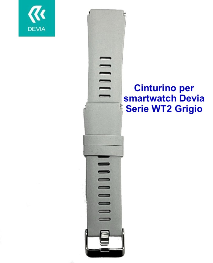 [DEWT2B138G] Cinturino per smartwatch Devia Serie WT2 Grigio