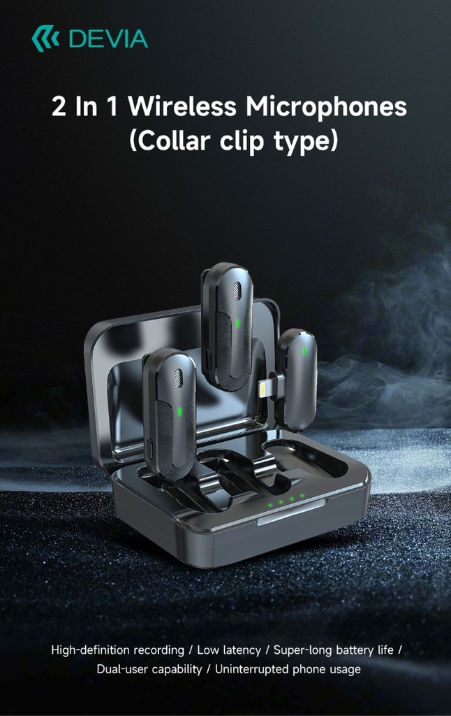 [DEAP2WC241] Doppio microfono wireless con connessione Tipo-C
