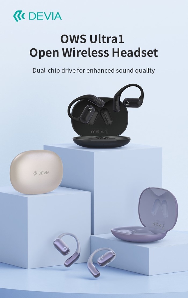 [DEEM043308P] Auricolari EM043 wireless senza inserimento nell'orecchio OWS Ultra1 Viola
