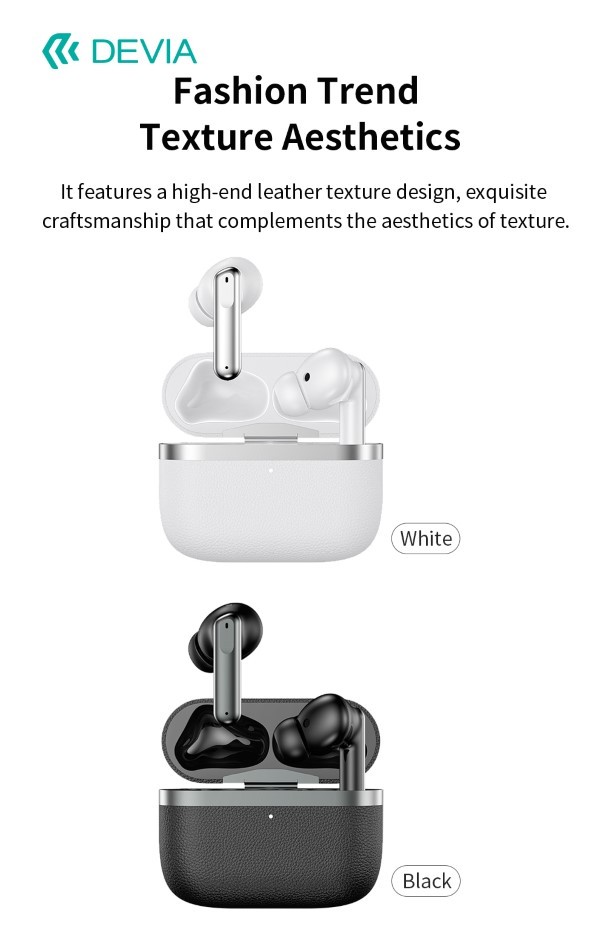 [DETWEM031792B] Auricolari carica wireless ANC TWS Ultra1 con annullamento rumore esterno Neri