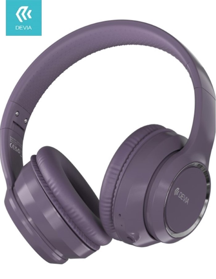 [DEWHV2466V] Cuffia wireless V2 EM039 bluetooth V. 5.2 ricaricabile Viola